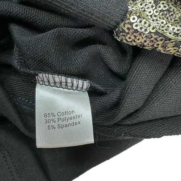 New Sequin Striped Long Sleeves Lightweight Sweatshirt Size L - Picture 6 of 6